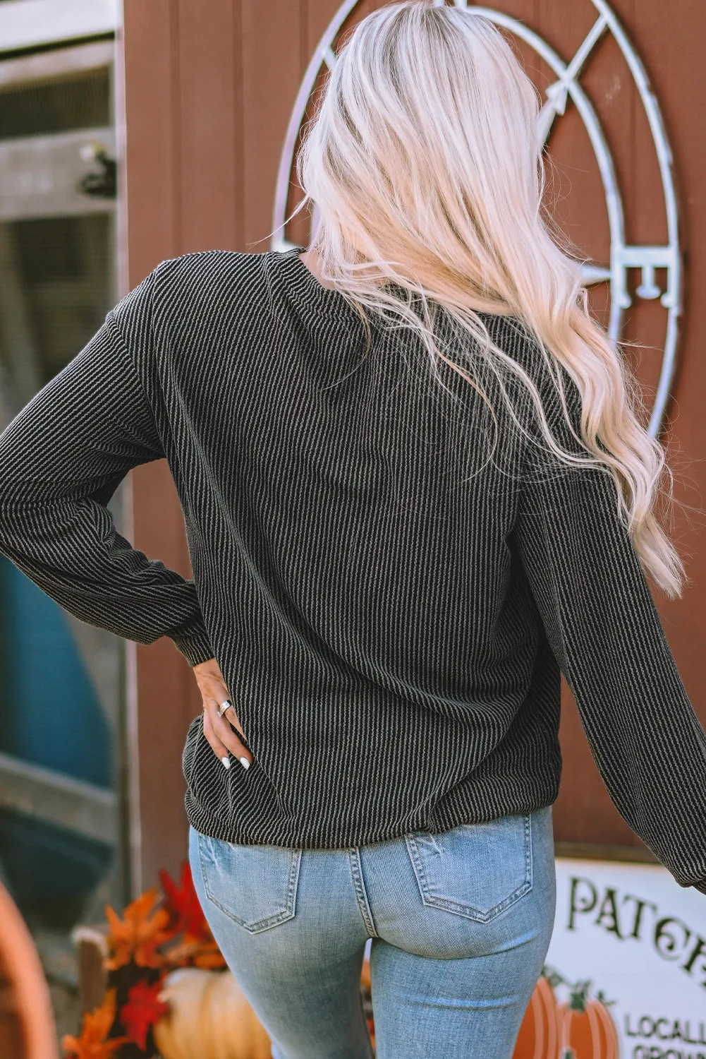 Corded Graphic Sweatshirt