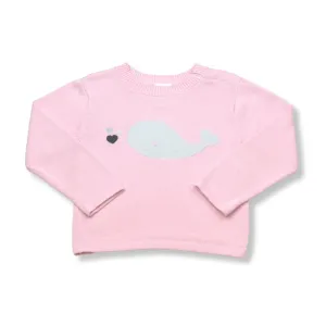 Cozy Up Girls Whale Sweater