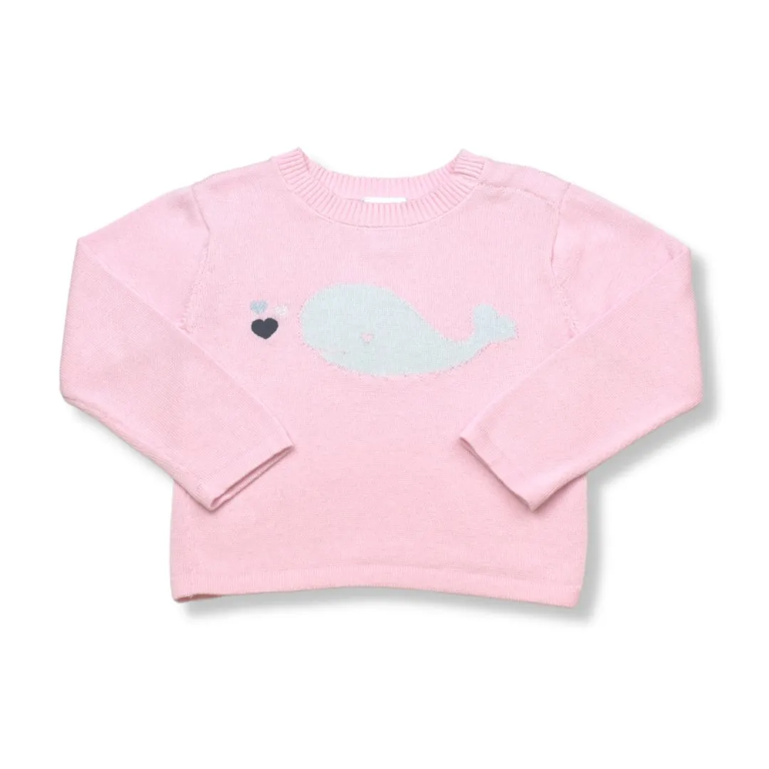 Cozy Up Girls Whale Sweater