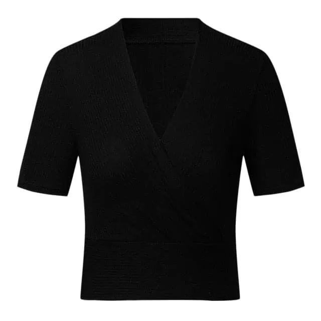DressBetty - Womens Summer Sexy Casual Solid Deep V Neck Blouse Tops