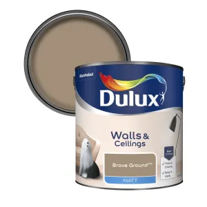 Dulux Matt Emulsion Paint For Walls And Ceilings - Brave Ground 2.5L
