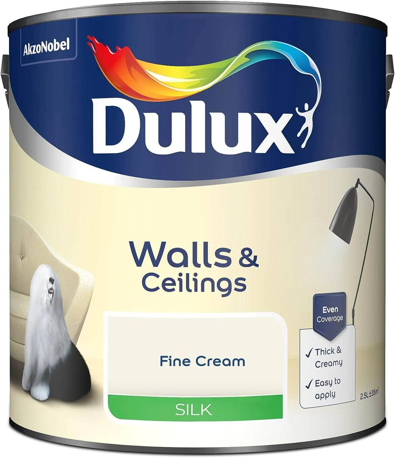 Dulux Silk Emulsion 5L - Fine Cream
