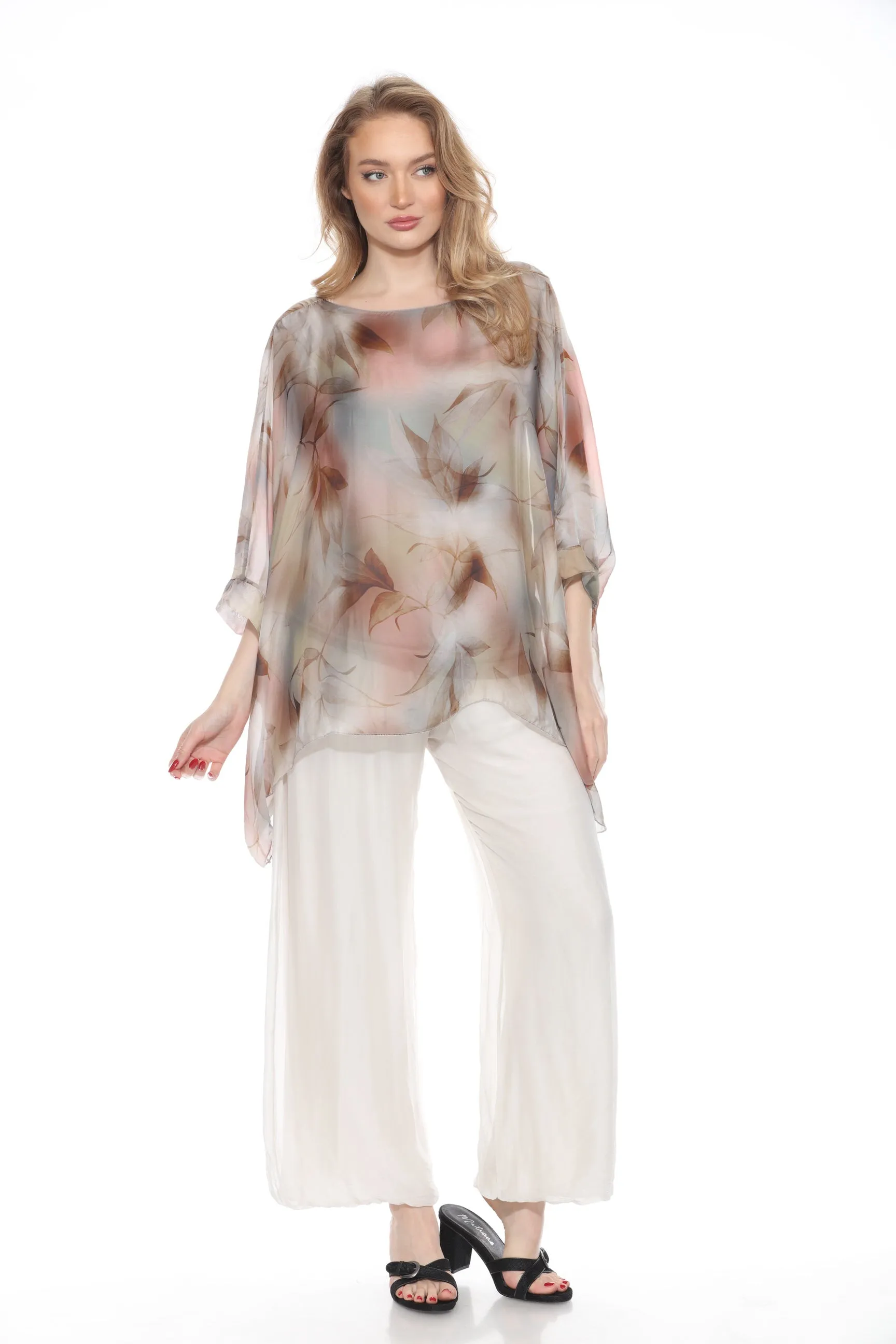 Falling Leaves Silk Top