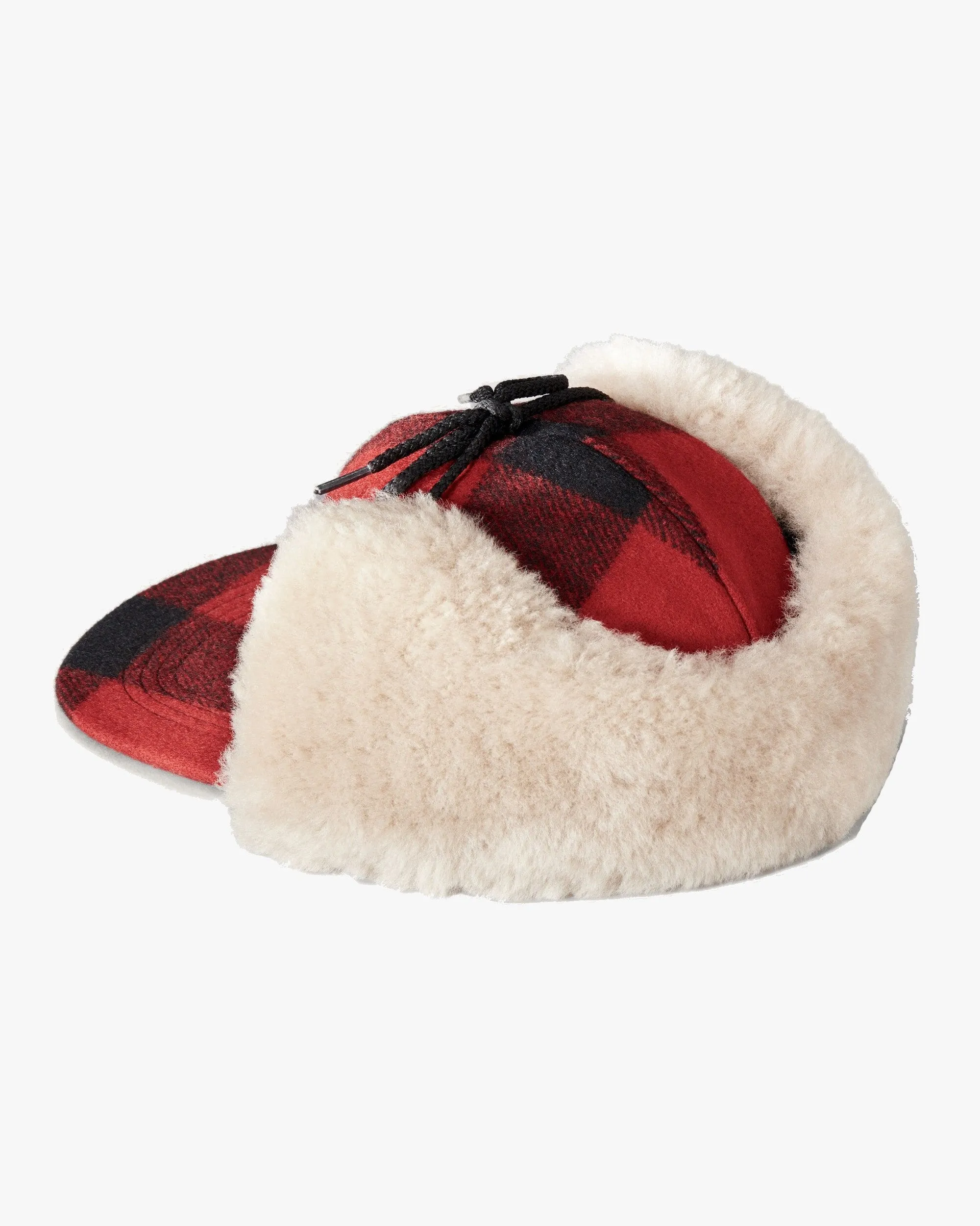 Filson Double Mackinaw Wool Cap - Red / Black Plaid