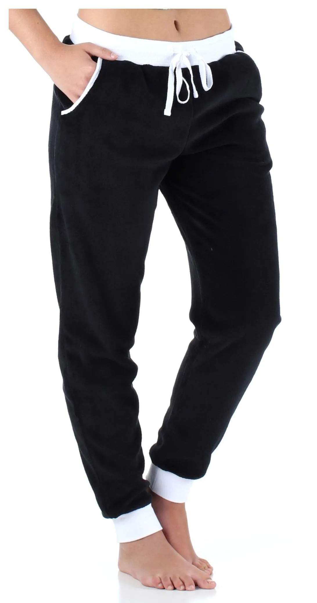 Frankie & Johnny Women’s Plush Fleece Lounge Pajama Pants with Pockets