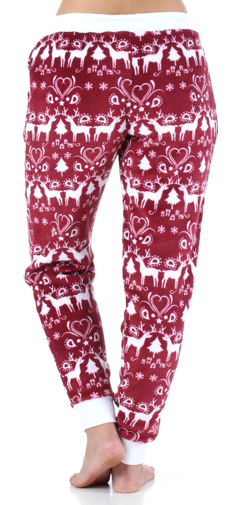 Frankie & Johnny Women’s Plush Fleece Lounge Pajama Pants with Pockets