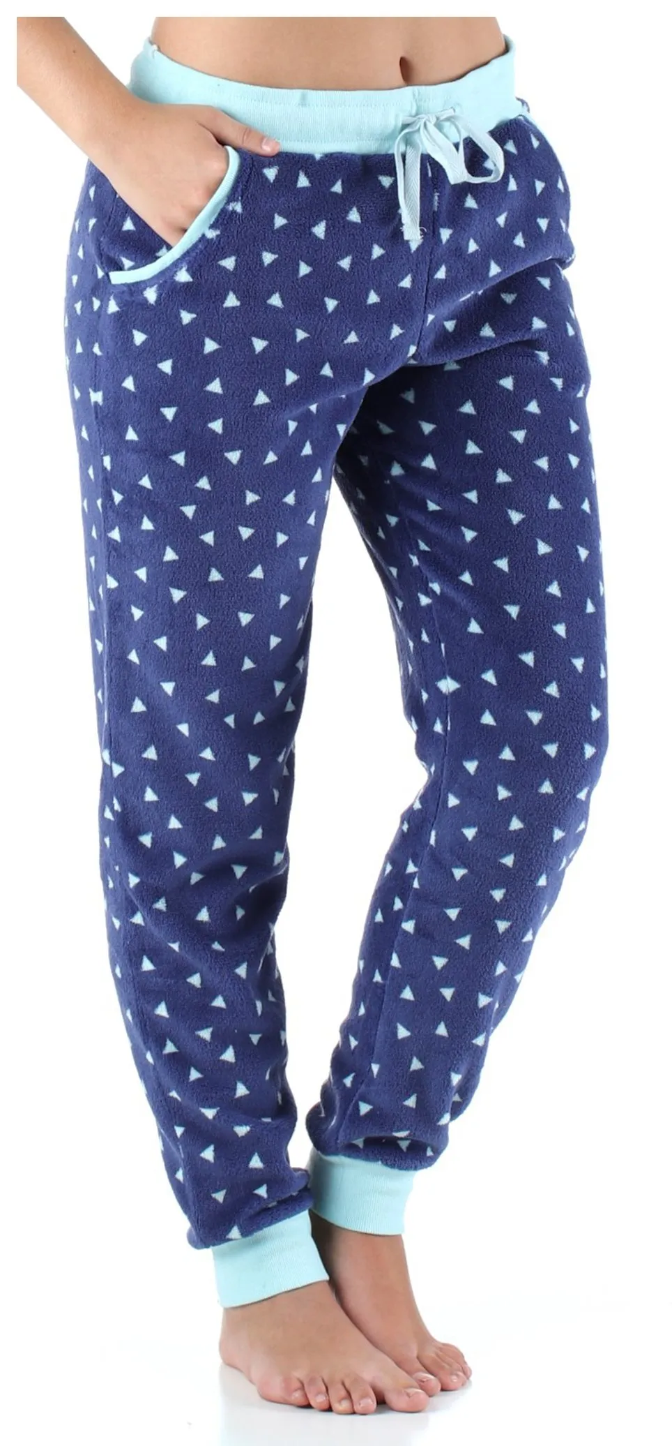 Frankie & Johnny Women’s Plush Fleece Lounge Pajama Pants with Pockets