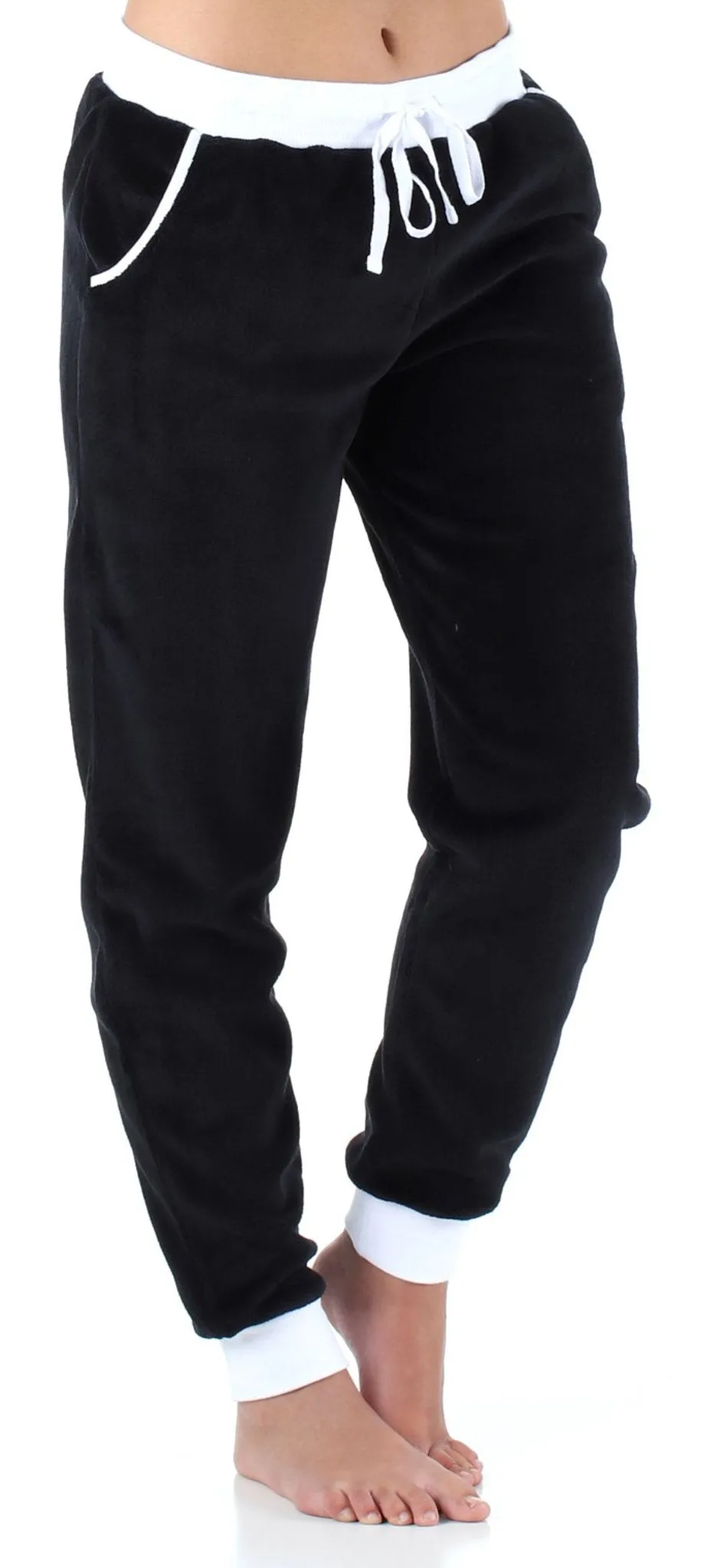 Frankie & Johnny Women’s Plush Fleece Lounge Pajama Pants with Pockets