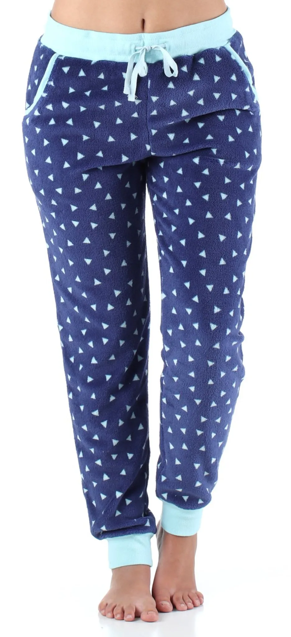Frankie & Johnny Women’s Plush Fleece Lounge Pajama Pants with Pockets