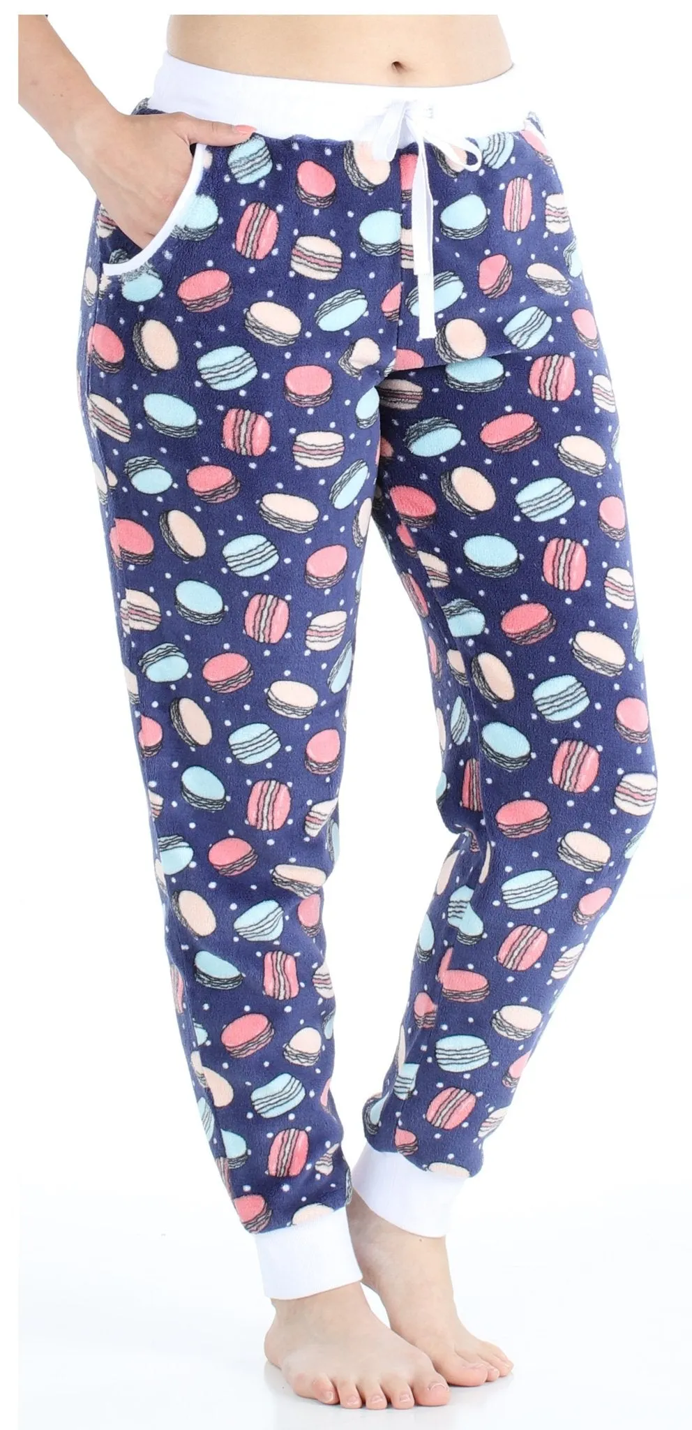 Frankie & Johnny Women’s Plush Fleece Lounge Pajama Pants with Pockets
