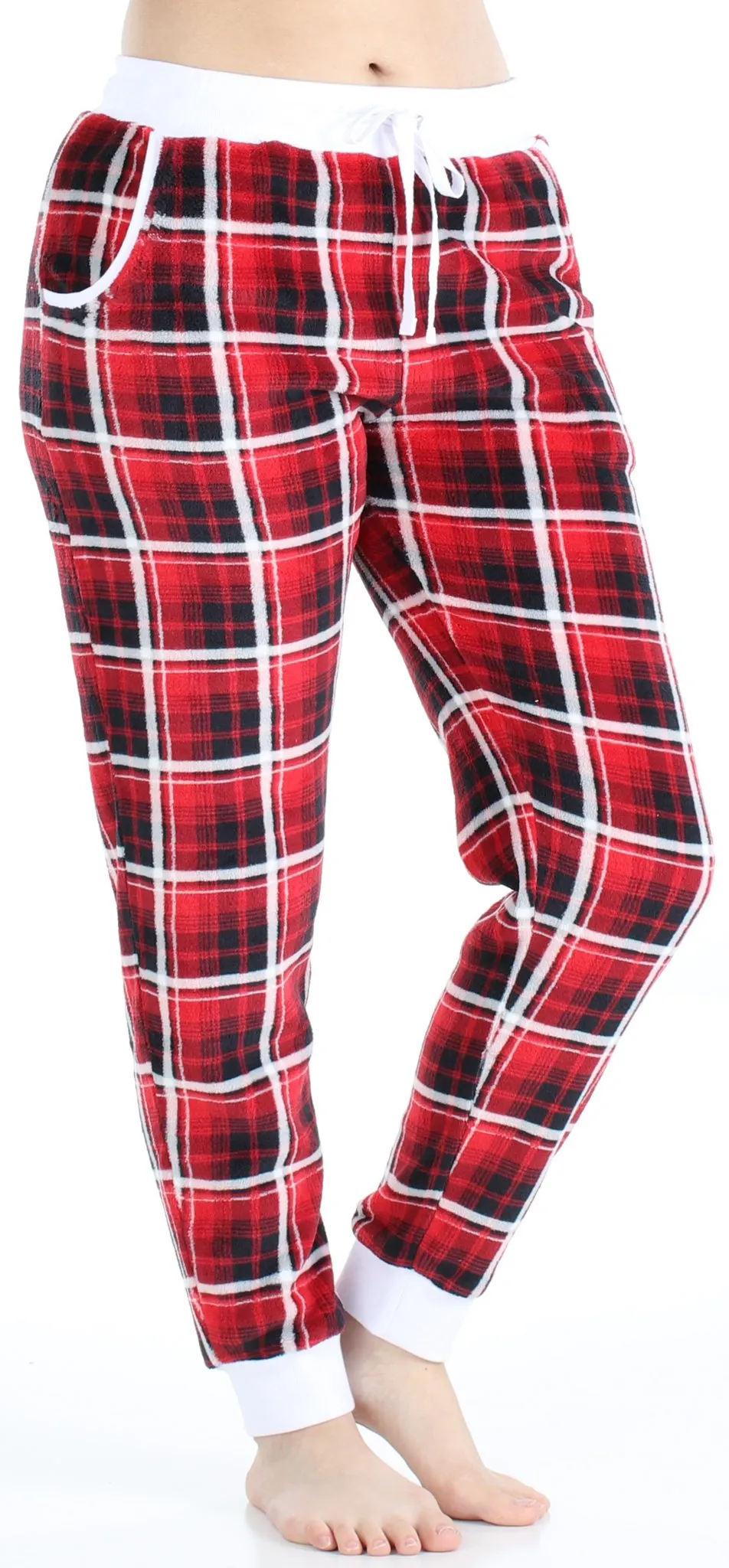 Frankie & Johnny Women’s Plush Fleece Lounge Pajama Pants with Pockets