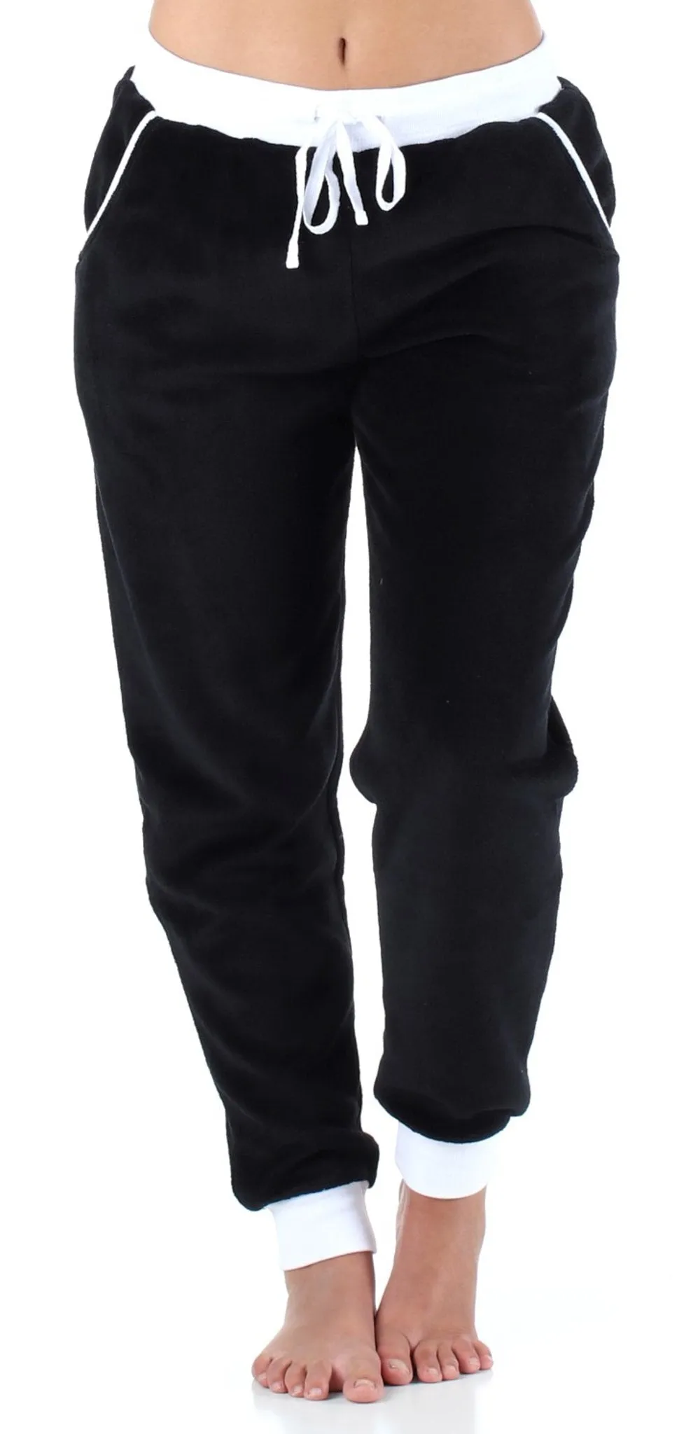 Frankie & Johnny Women’s Plush Fleece Lounge Pajama Pants with Pockets