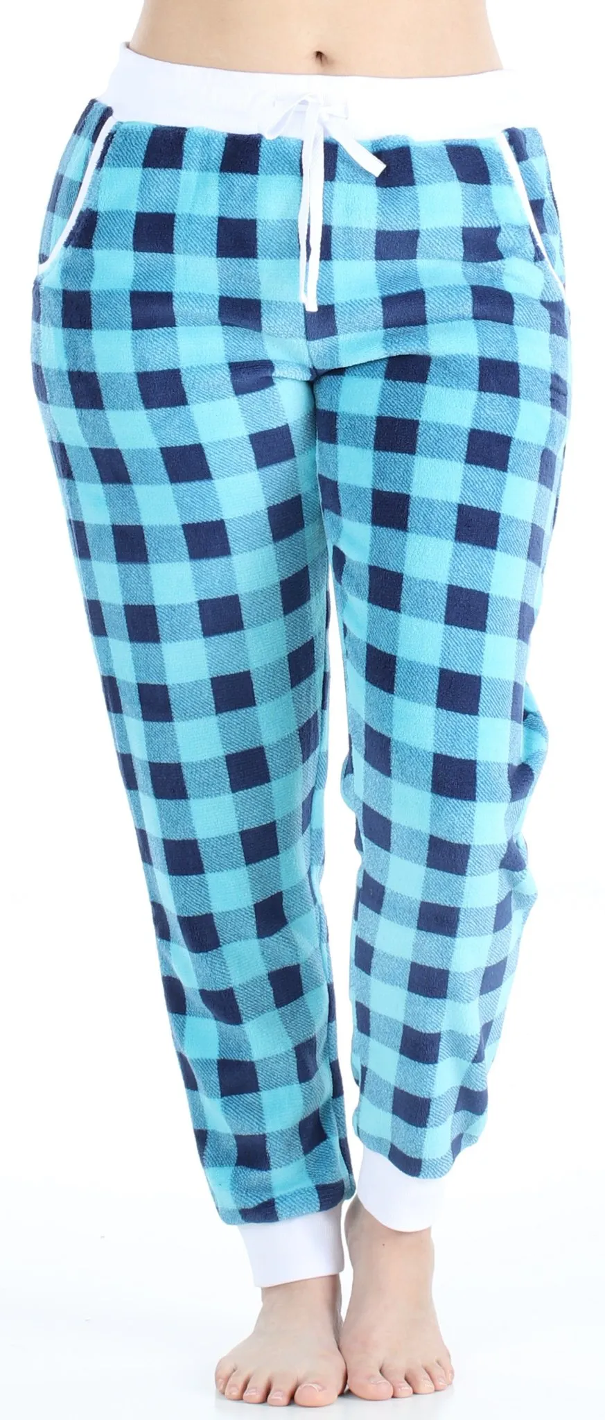 Frankie & Johnny Women’s Plush Fleece Lounge Pajama Pants with Pockets
