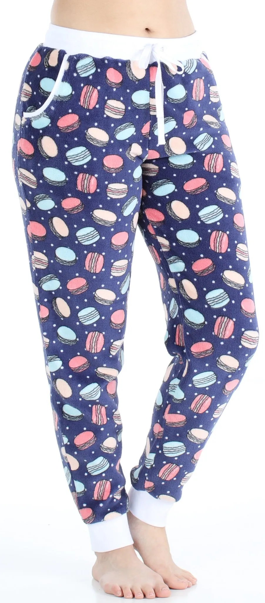 Frankie & Johnny Women’s Plush Fleece Lounge Pajama Pants with Pockets