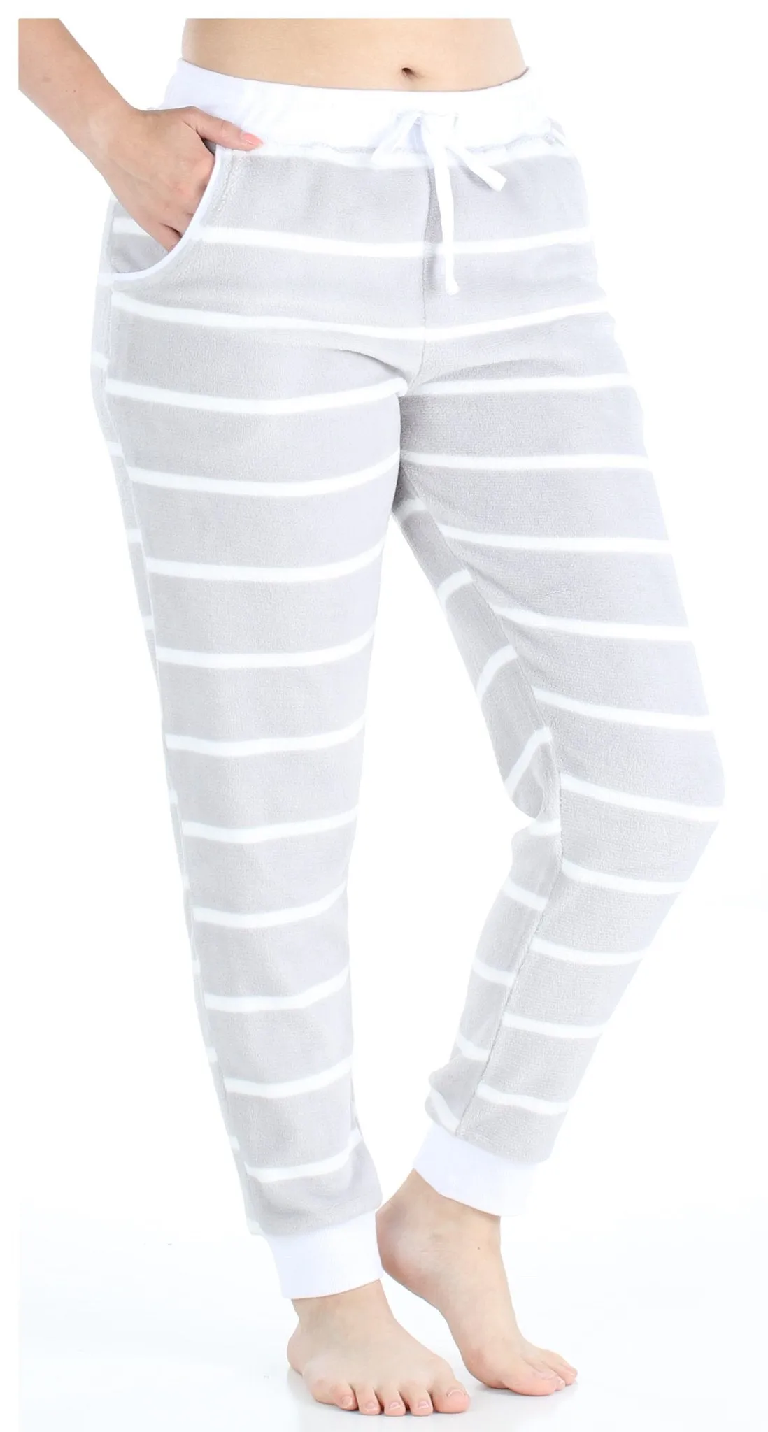 Frankie & Johnny Women’s Plush Fleece Lounge Pajama Pants with Pockets