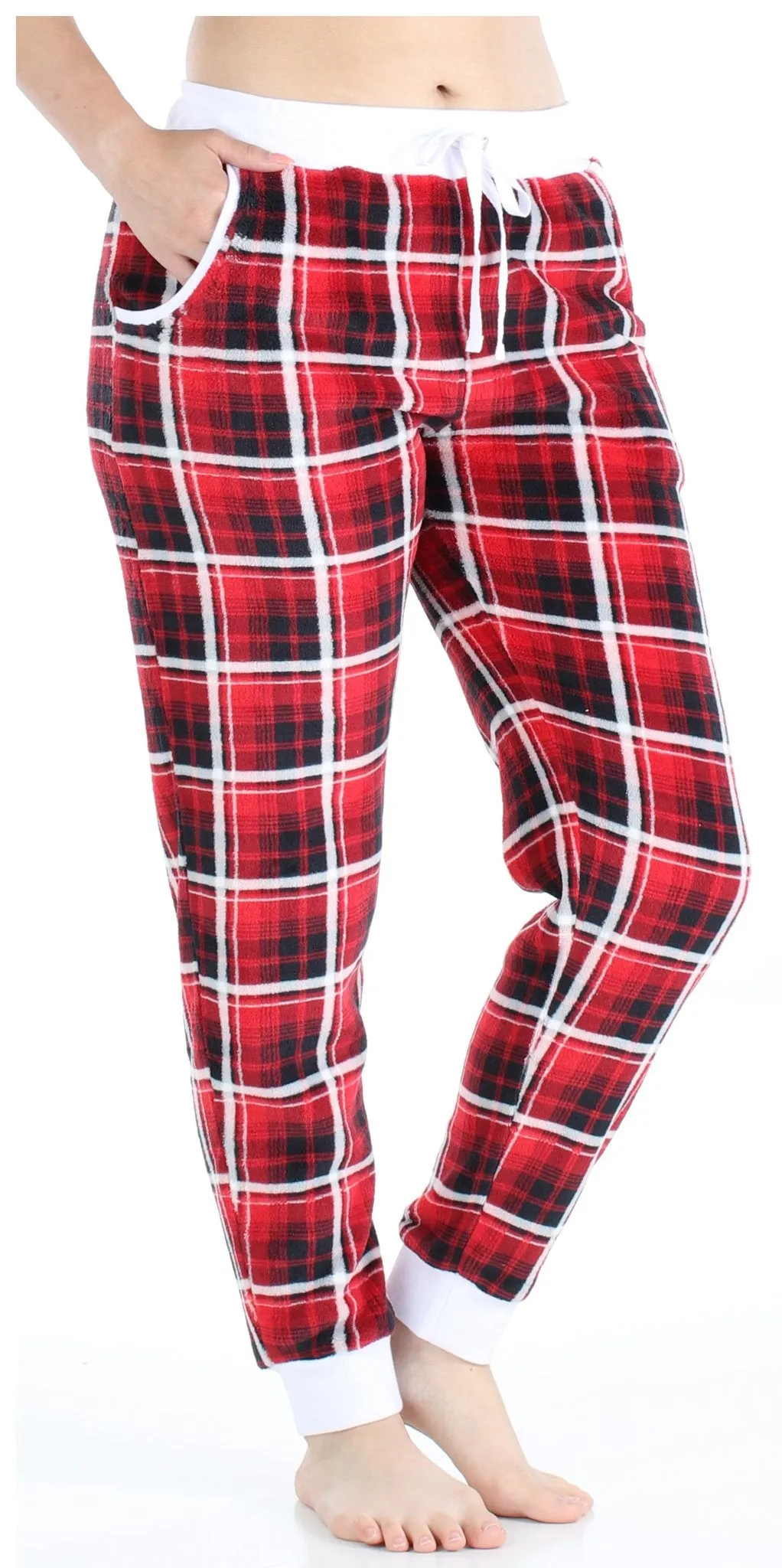 Frankie & Johnny Women’s Plush Fleece Lounge Pajama Pants with Pockets