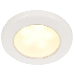 Hella Marine EuroLED 75 3" Round Screw Mount Down Light - Warm White LED - White Plastic Rim - 24V [958109111]