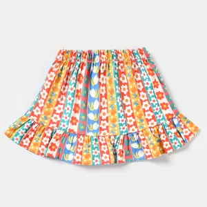 Infant Girls Cotton Poplin Short Skirt Florina-Multi