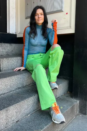 KkCo - Straight Slit Pant: Key Lime