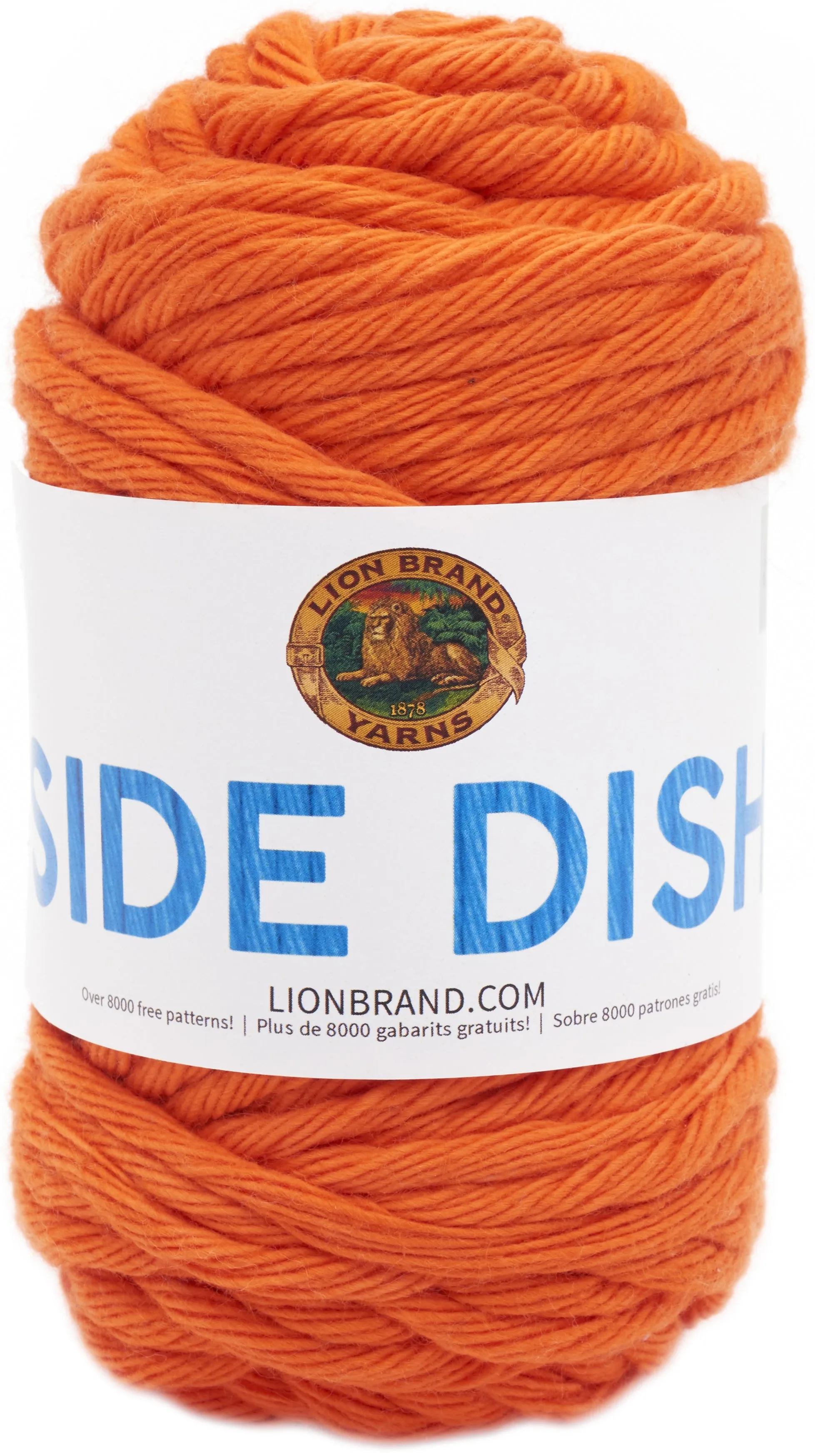 Lion Brand Side Dish Yarn - Orange - 3.5oz/100g