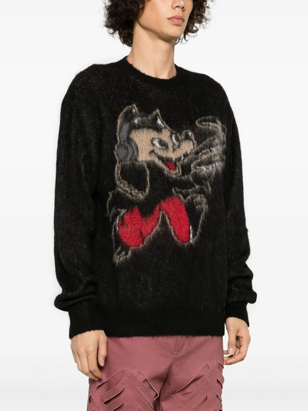 Mohair Record Wolf Crew Top