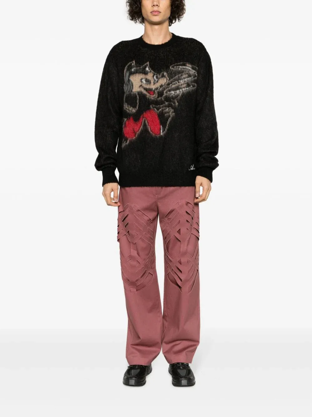 Mohair Record Wolf Crew Top