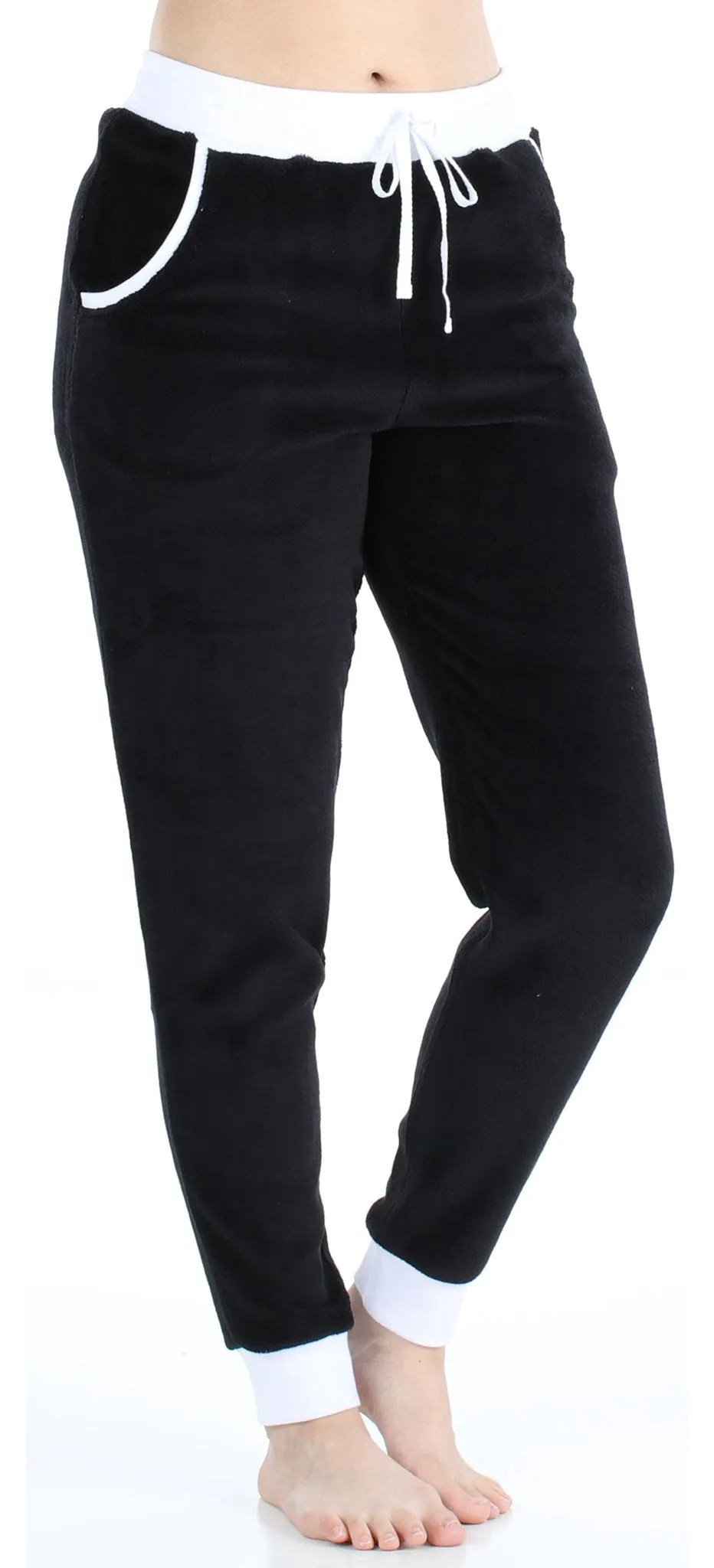 PajamaMania Women's Plush Fleece Lounge Pajama Pants with Pockets