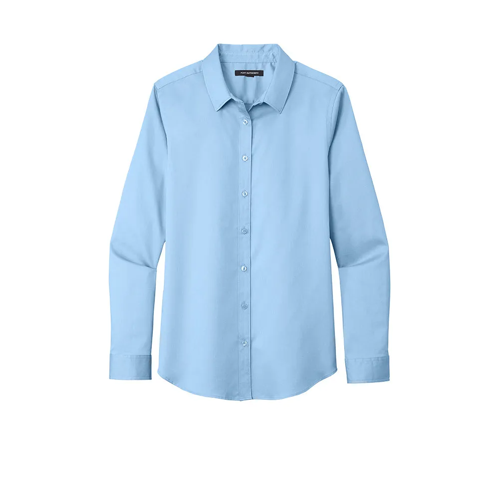 Port Authority® Women's Long Sleeve SuperPro React ™ Twill Shirt - Cloud Blue