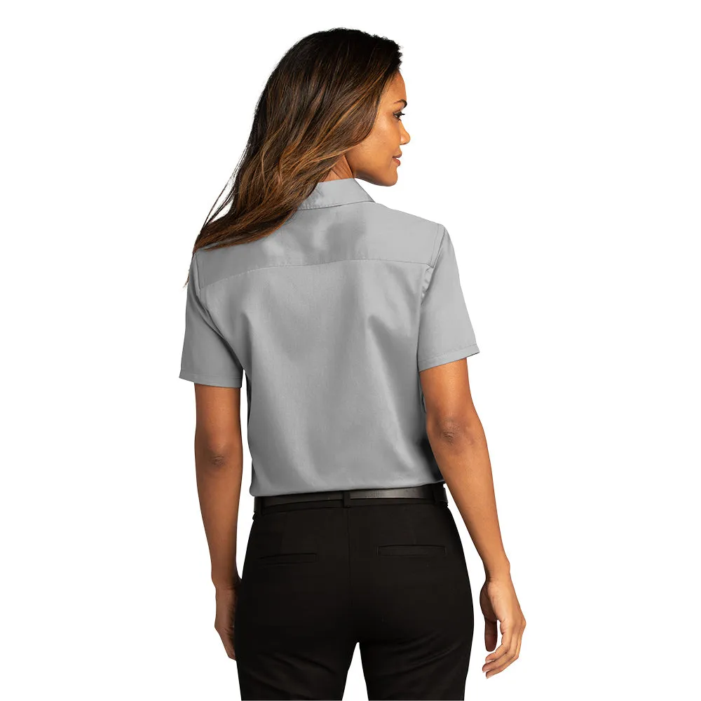 Port Authority® Women's Short Sleeve SuperPro React ™ Twill Shirt - Gusty Grey