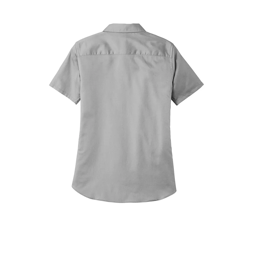 Port Authority® Women's Short Sleeve SuperPro React ™ Twill Shirt - Gusty Grey