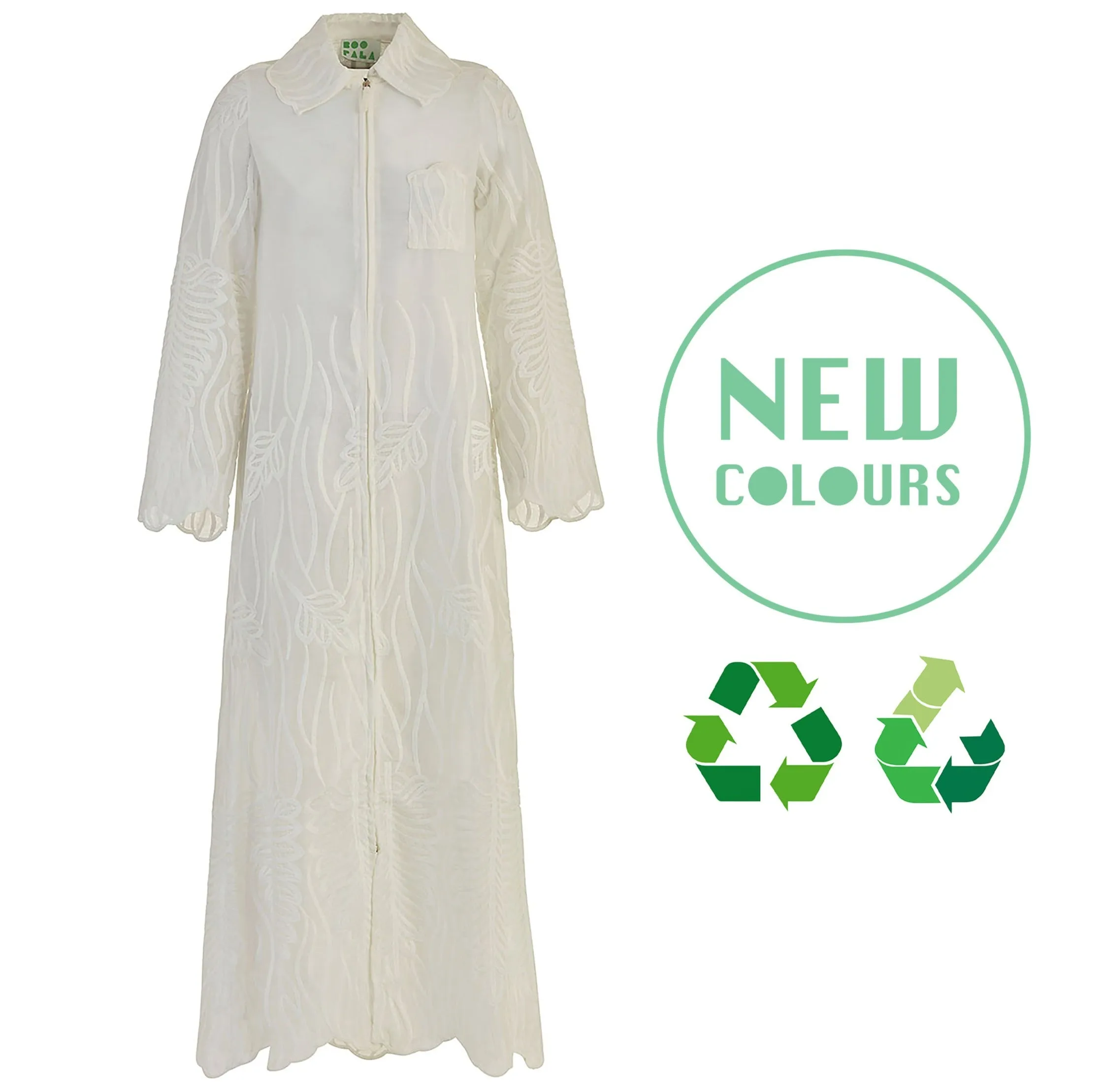 Recycled Alanis Kaftan - White
