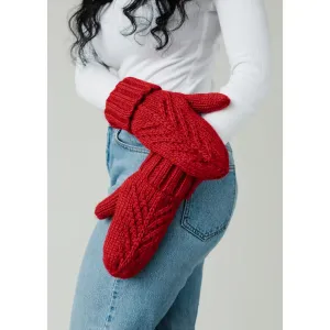 Red Knitted Mittens