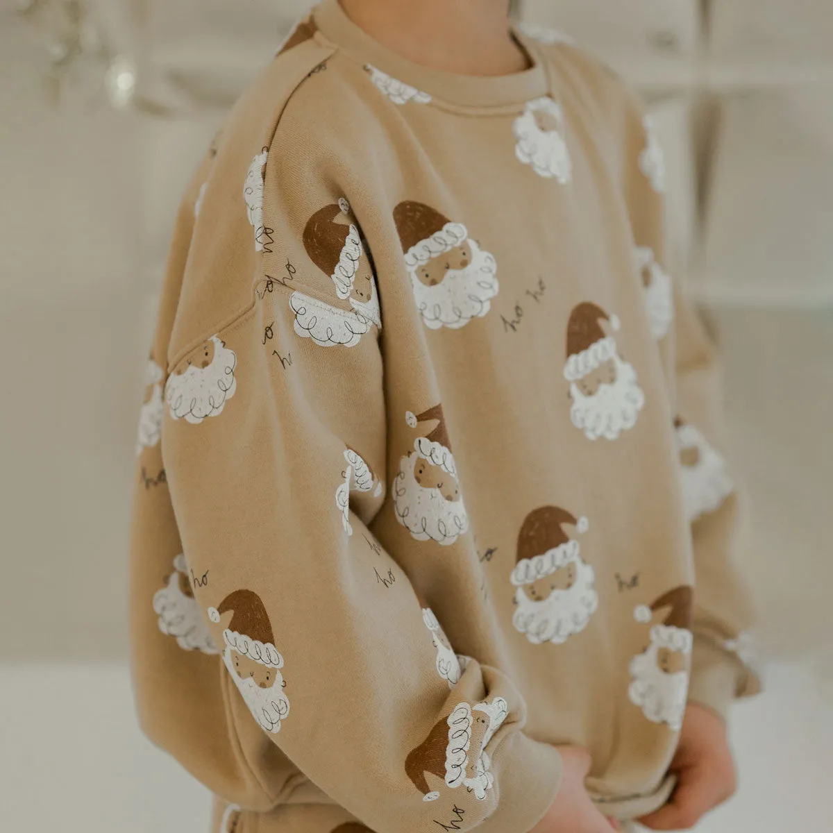 Relaxed Sweatshirt - Santa - Gold - FINAL SALE