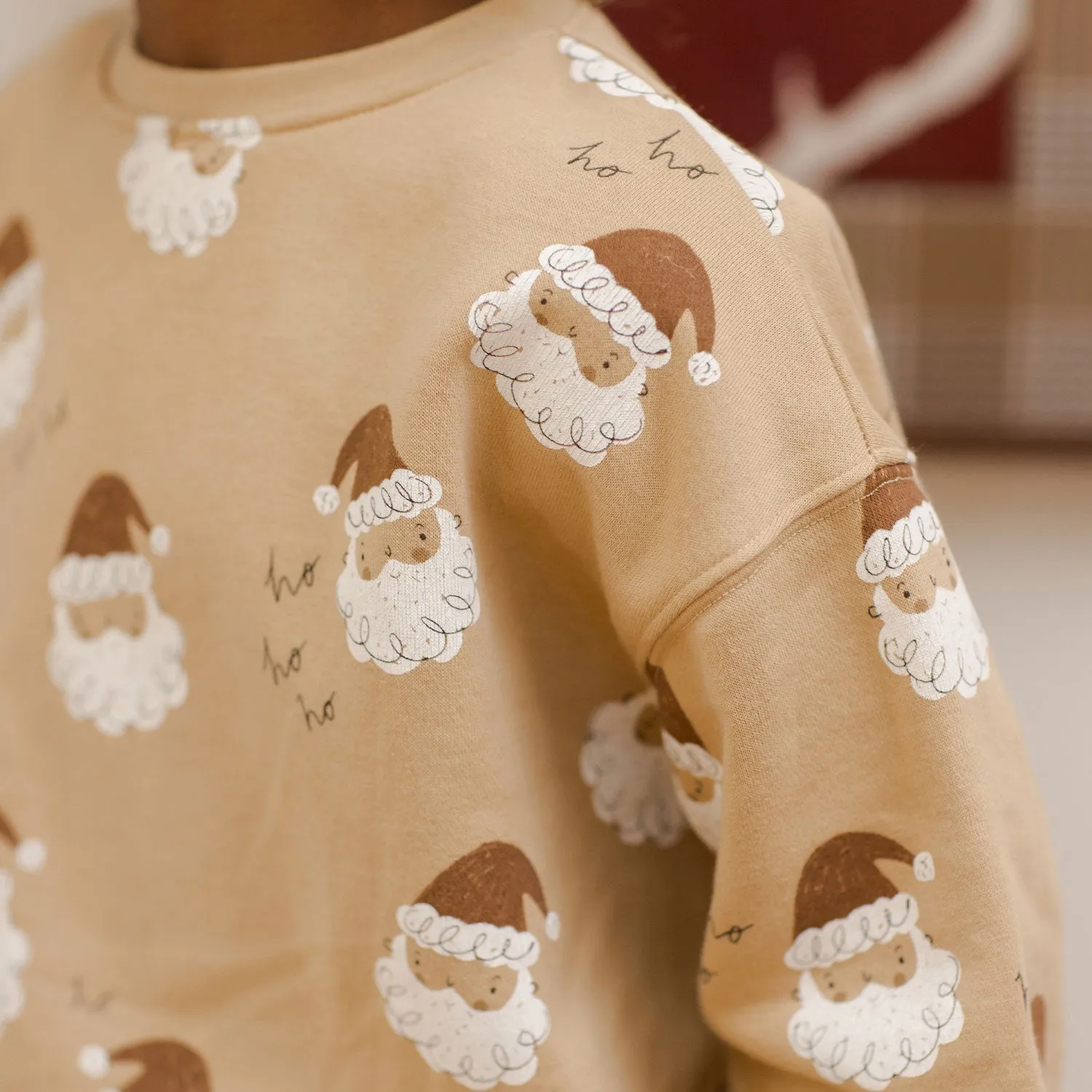 Relaxed Sweatshirt - Santa - Gold - FINAL SALE