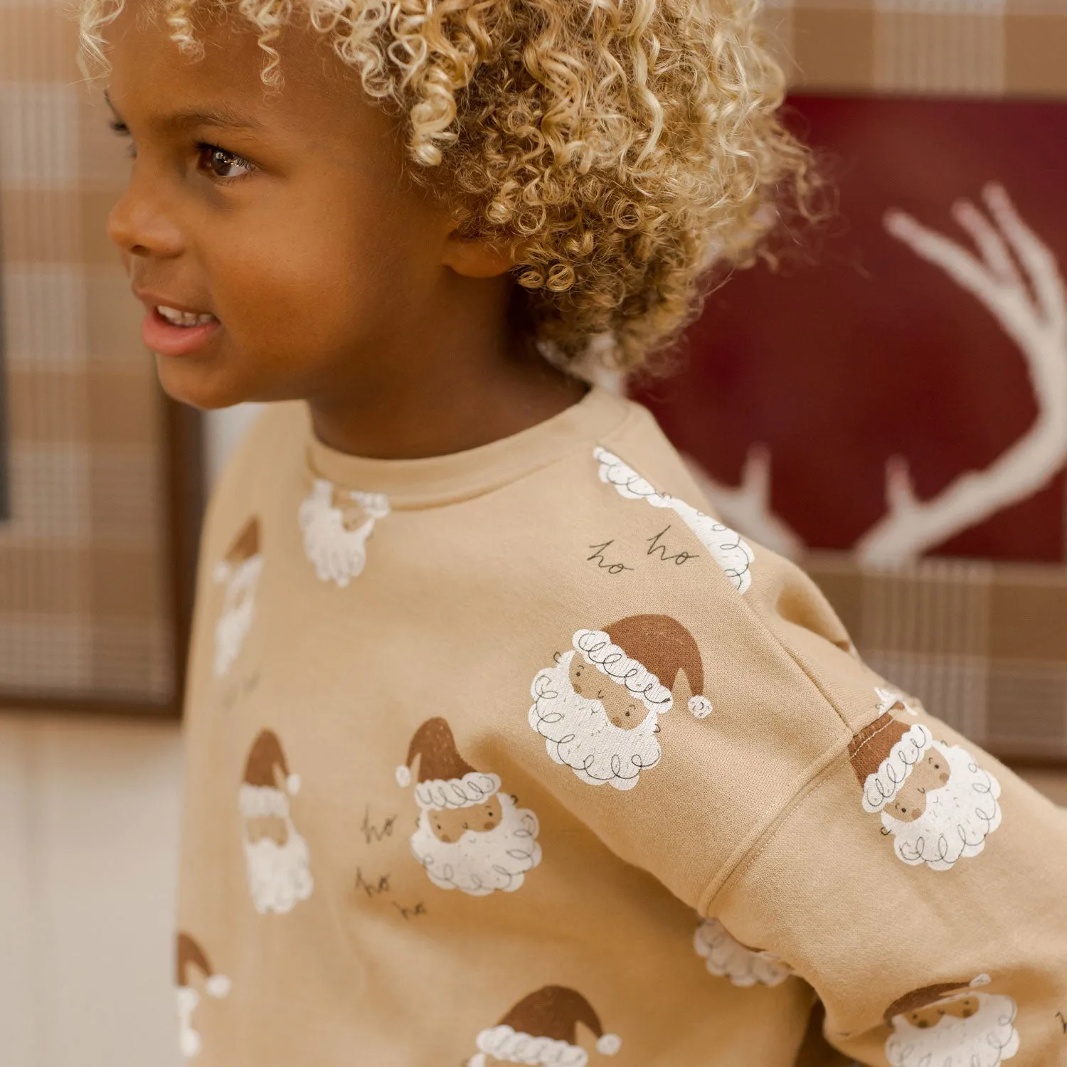 Relaxed Sweatshirt - Santa - Gold - FINAL SALE