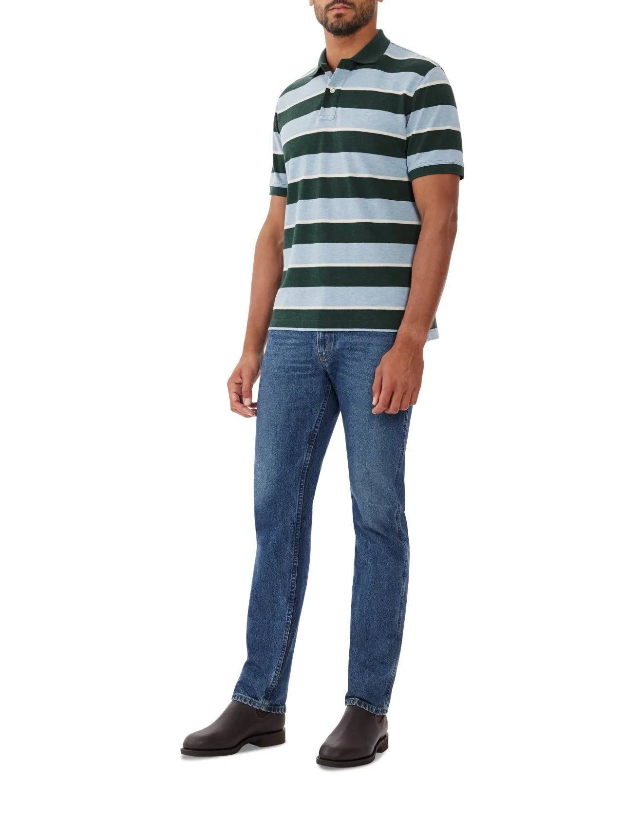 R.M.Williams - Rod Polo - Stripe - Green, Blue & White