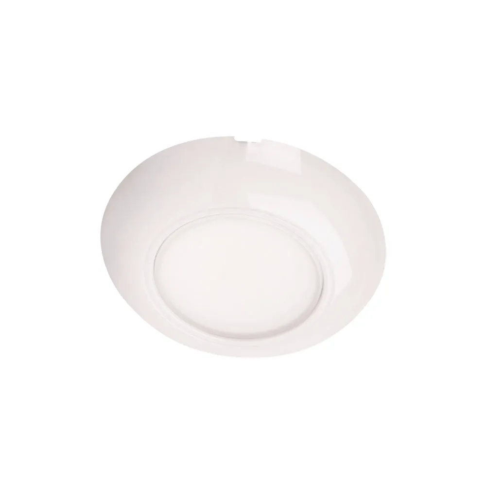 Round LED Interior Light - White Bezel - 12/24V - 220 Lumens