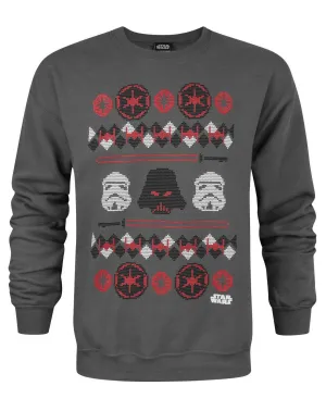 Star Wars Darth Vader Boys Grey Christmas Jumper