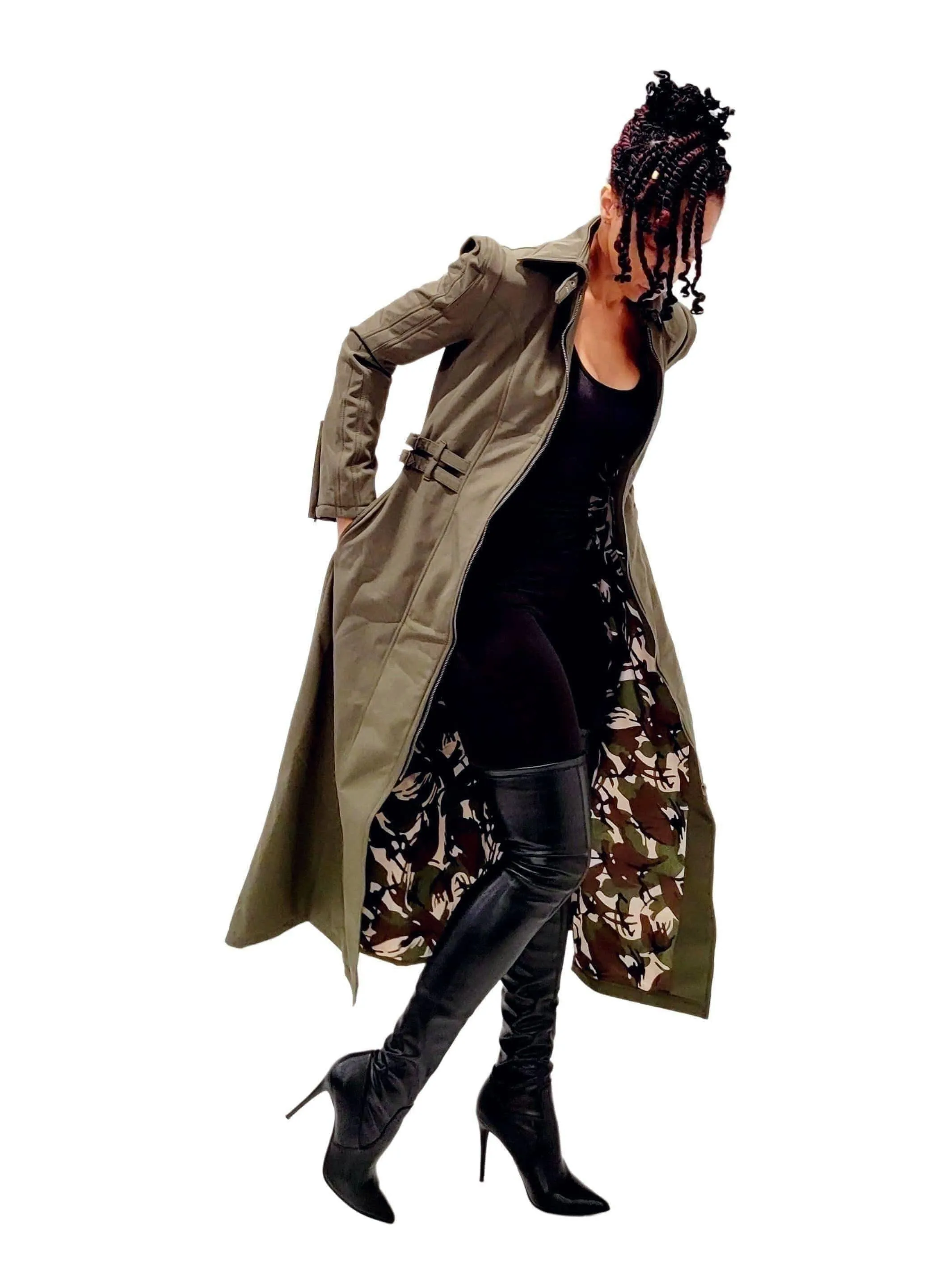 Take Command by Valish | Camo Lined Long Coat