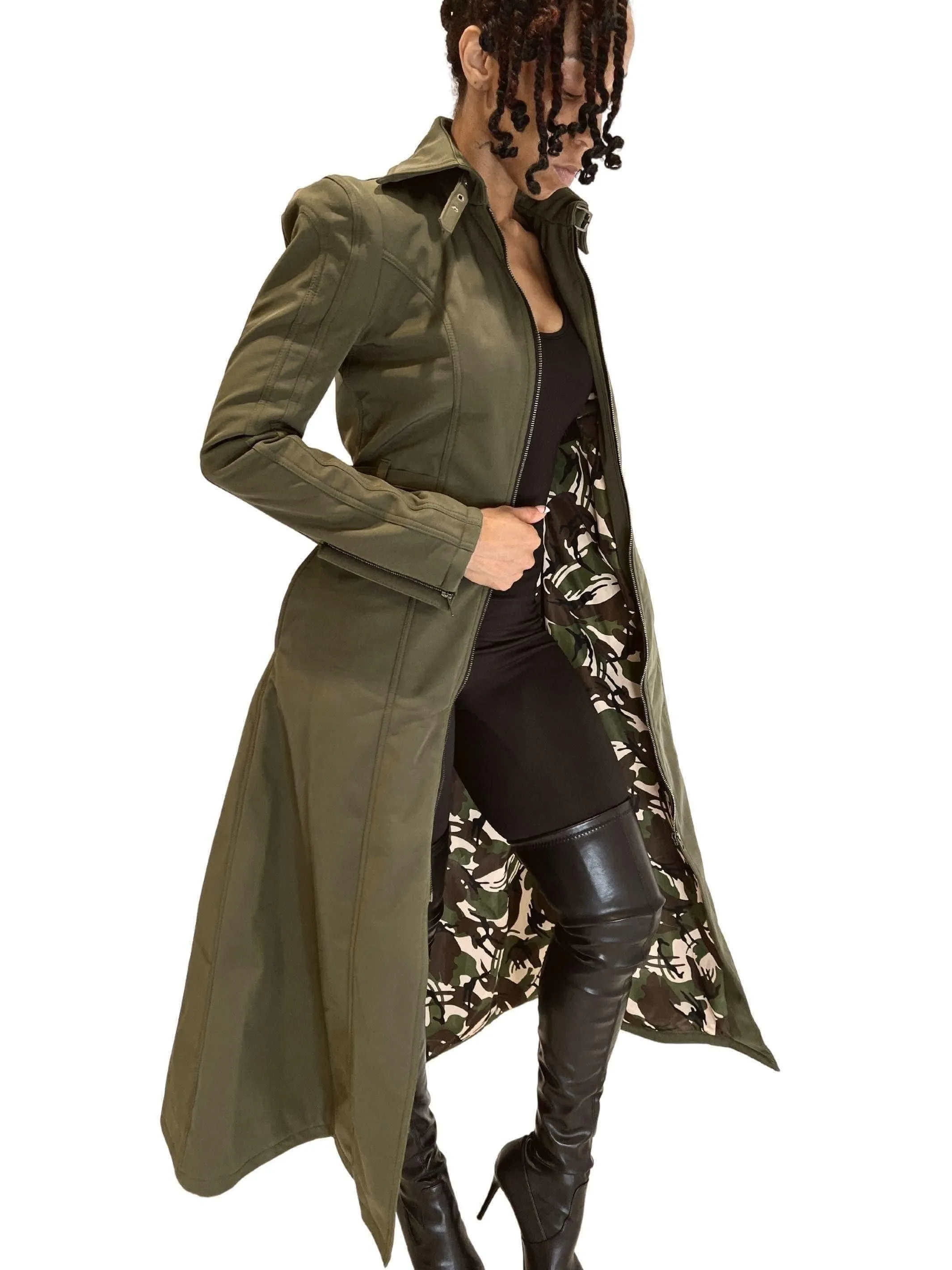 Take Command by Valish | Camo Lined Long Coat