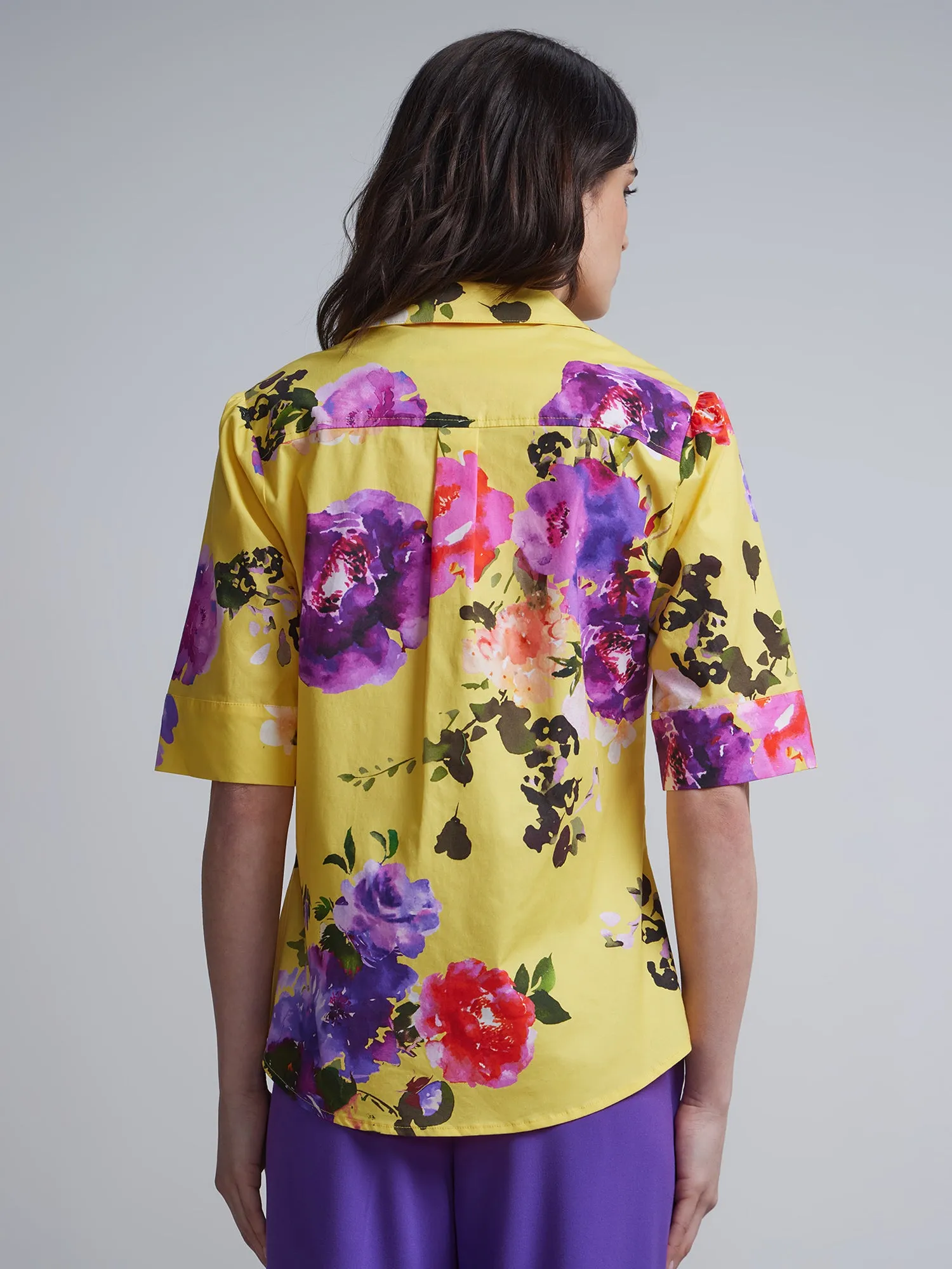 Tall Floral Button-Front - NY&C Madison Shirt®