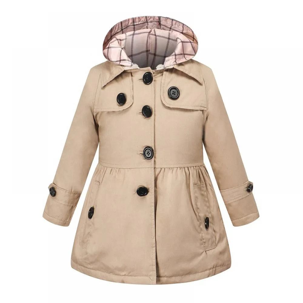 Toddler Girls Spring Autumn Girls Trench Coat Cardigan Coat Wholesale Girls Clothing