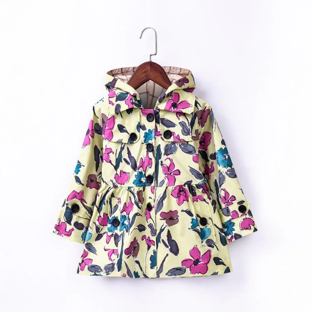 Toddler Girls Spring Autumn Girls Trench Coat Cardigan Coat Wholesale Girls Clothing