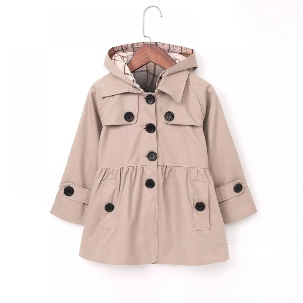 Toddler Girls Spring Autumn Girls Trench Coat Cardigan Coat Wholesale Girls Clothing