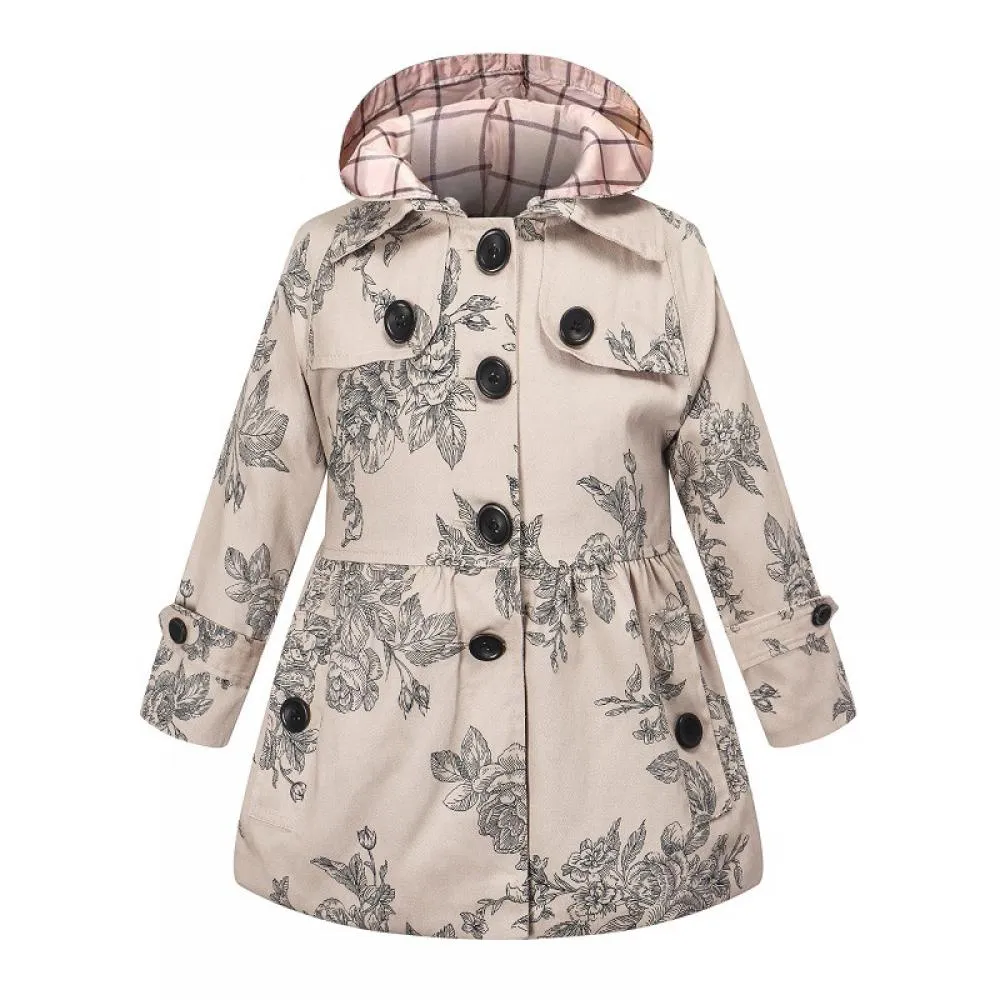 Toddler Girls Spring Autumn Girls Trench Coat Cardigan Coat Wholesale Girls Clothing