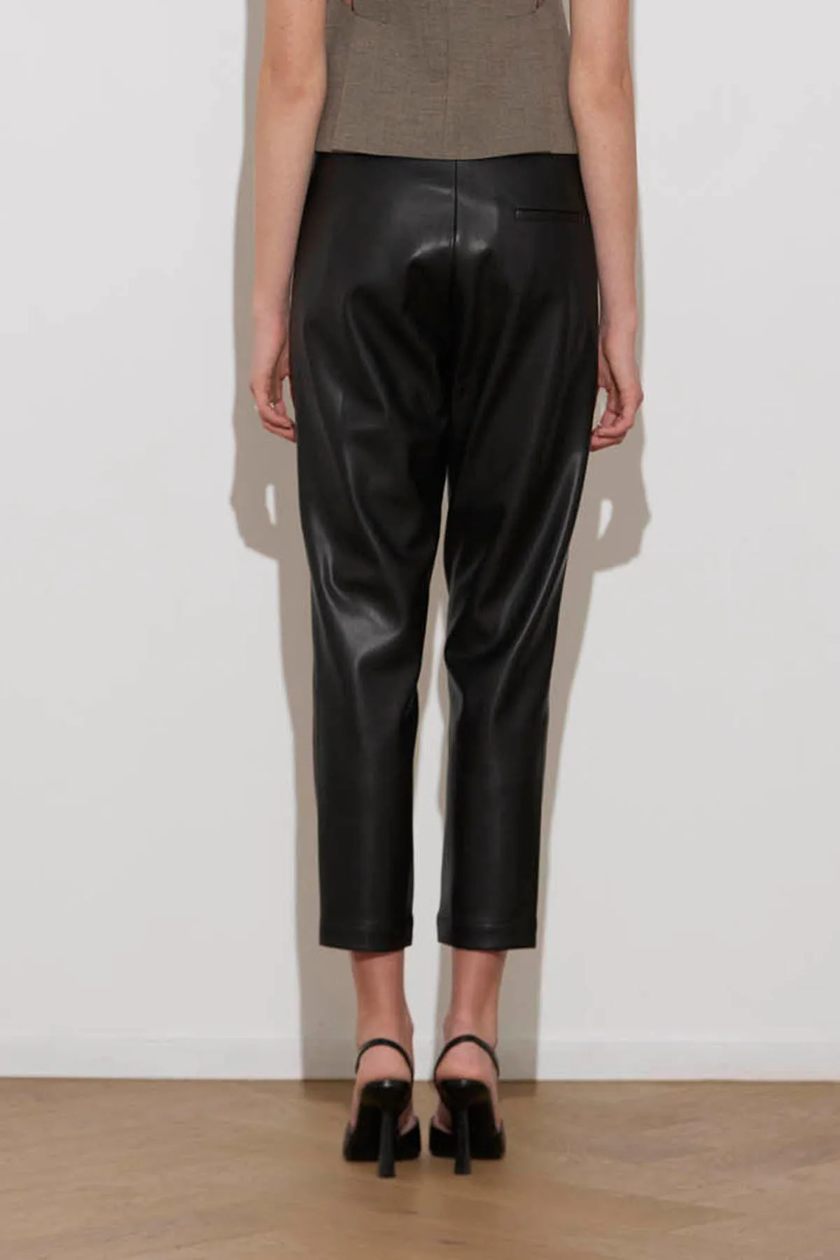 VEGAN LEATHER TUX PANT