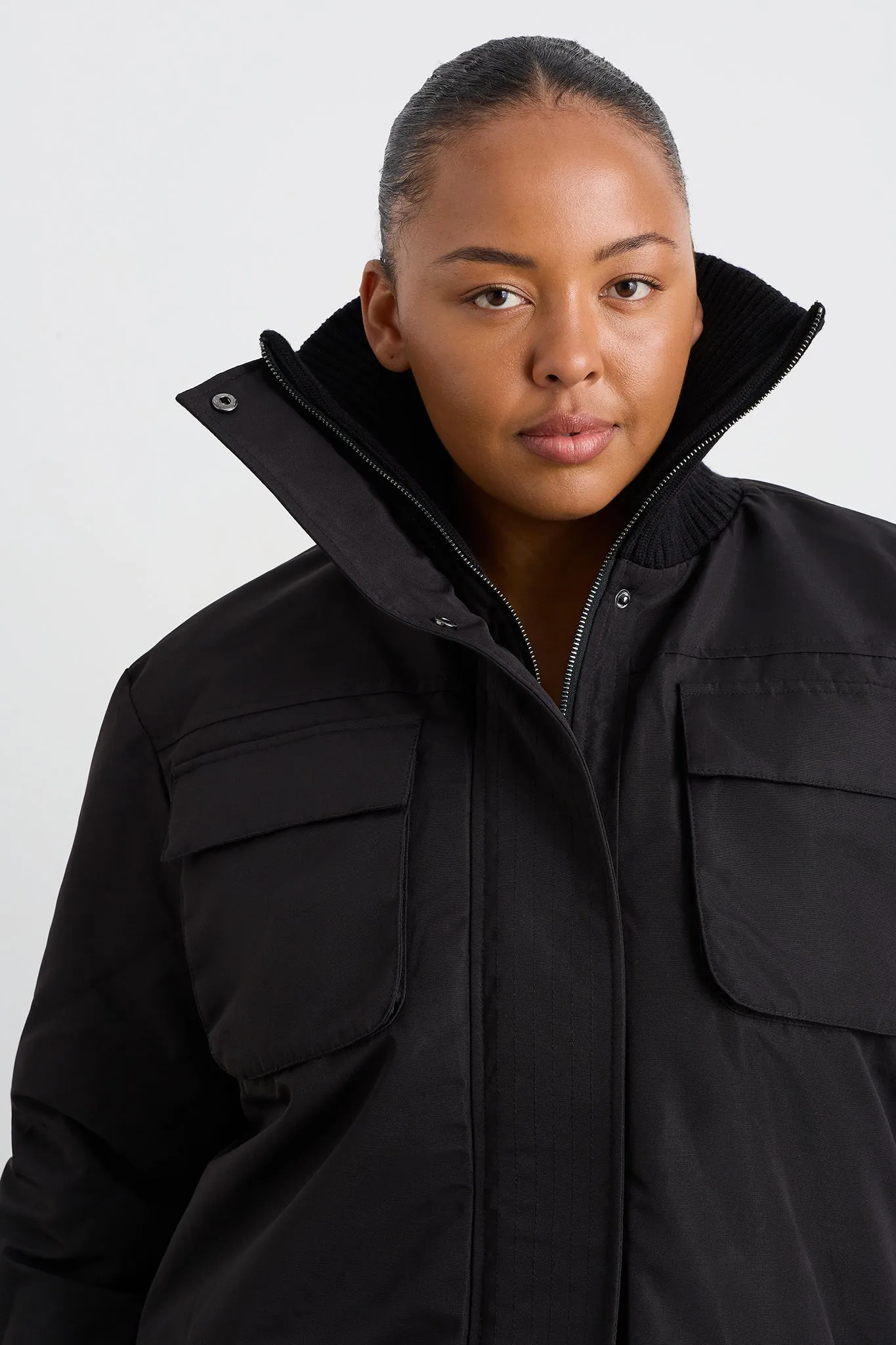Wide Collar Puffer 025