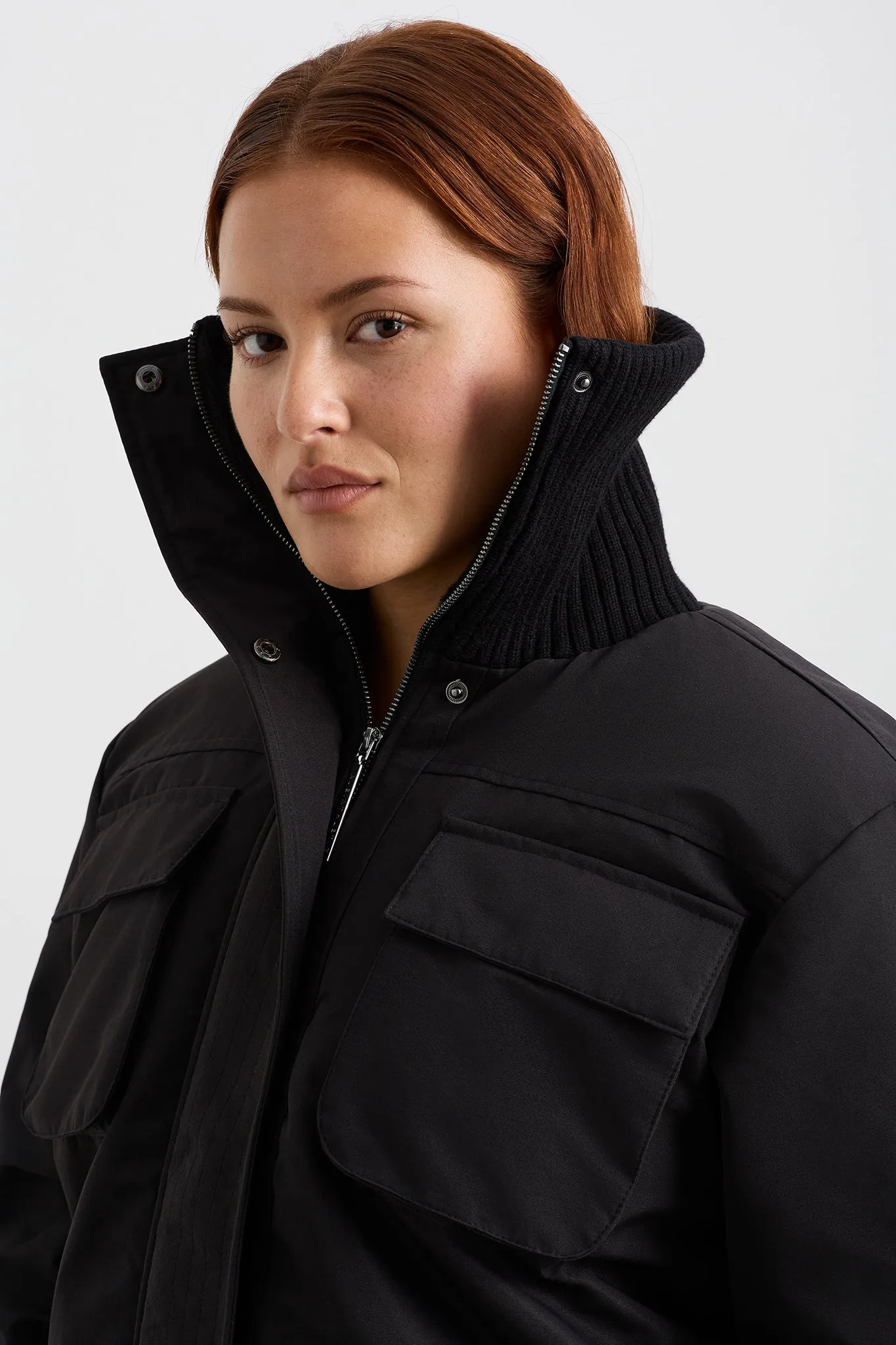Wide Collar Puffer 025