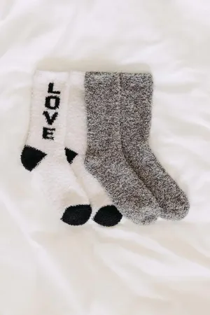 Z SUPPLY - PLUSH LOVE YOU SOCKS (2-PACK)